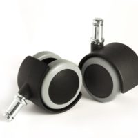 Set of 2 Replacement rubber castor wheels for office chairs