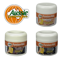 3 Jars of Furniture Wax Clear Brown & Black