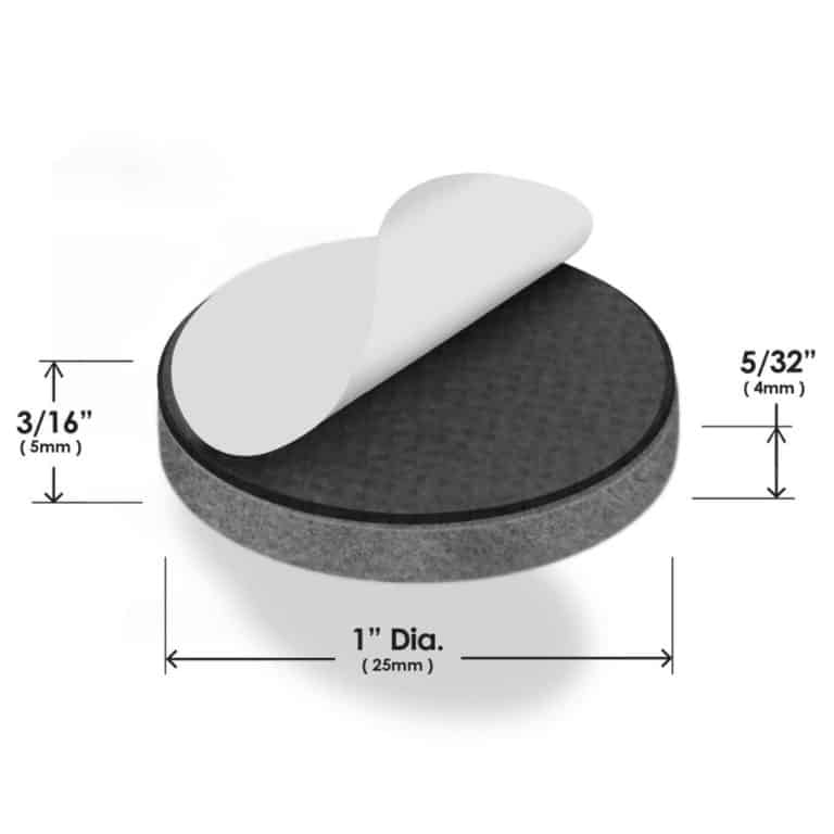 Felt Floor Protector Pads 25mm Round Furniture Care Products