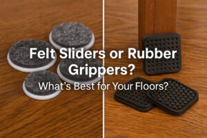Felt sliders or rubber grippers which is best for your floors
