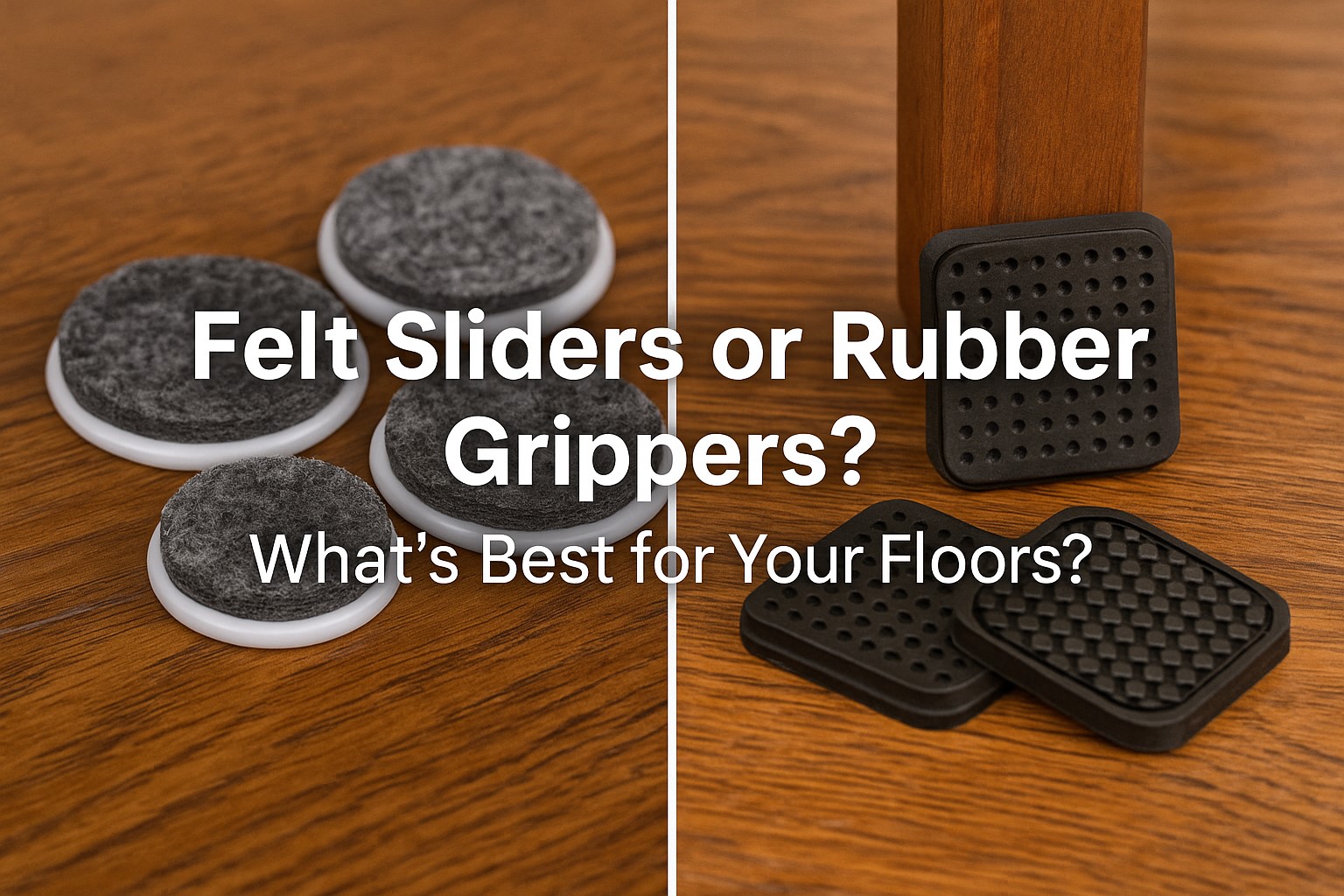 Felt sliders or rubber grippers which is best for your floors