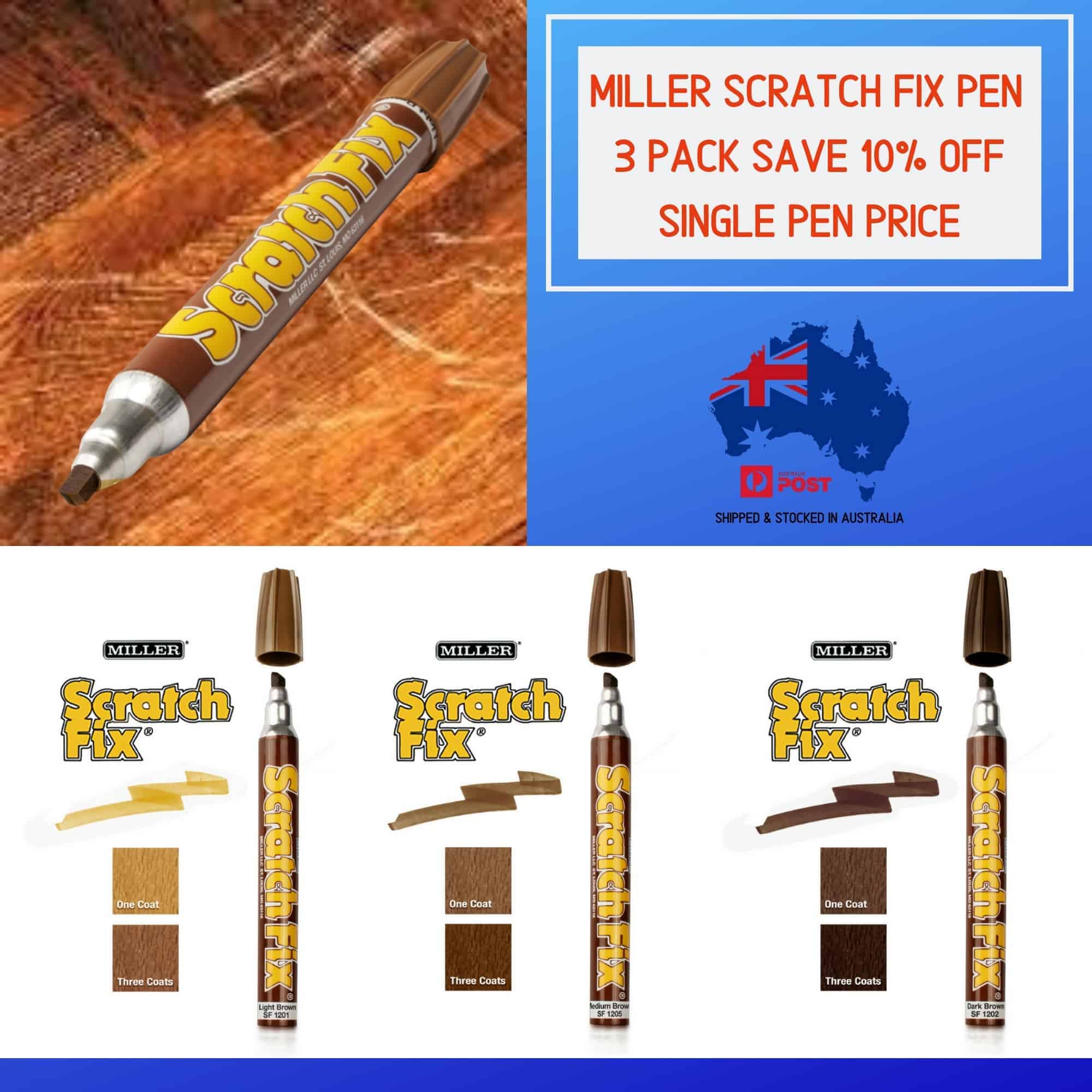 Miller Scratch Fix Pens 3 Pack Furniture Care Products