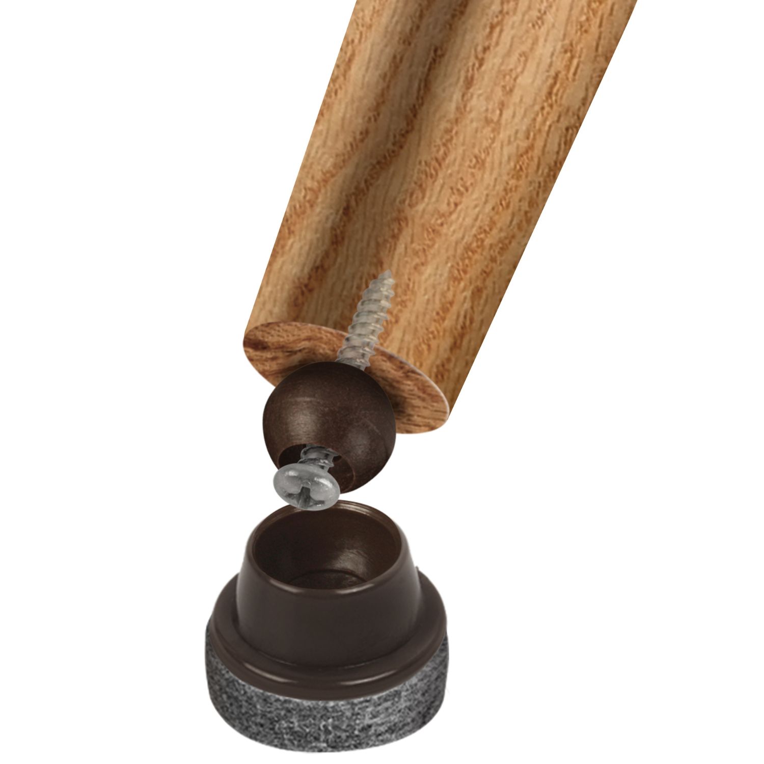 Slipstick Gorilla CB259 Felt Floor Protector Round Swivel For Chairs with Angled Legs 1D | Furniture Care Products Slipstick Gorilla CB259 Felt Floor Protector Round Swivel For Chairs with Angled Legs