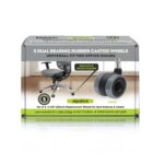 Rubber Castor Wheels 60mm Dual Bearing Black/Grey